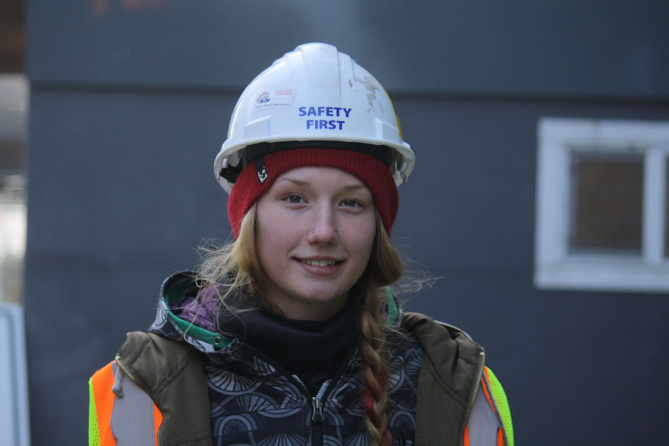 Female Painter with Hard Hat